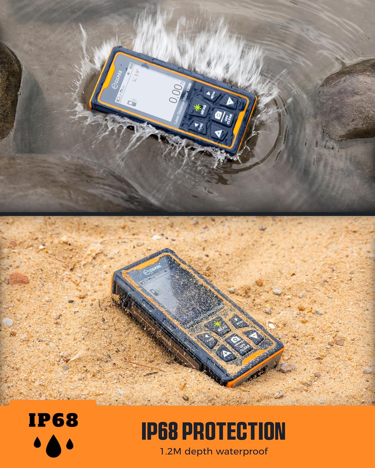 120M laserafstandsmeter, CIGMAN afstandsmeter met camera, 4x zoom camera positie laserafstandsmeter, LCD display laser meetapparaat, IP65, 16 meetmodi voor gebruik buitenshuis, (CD-120G)Geachte klant