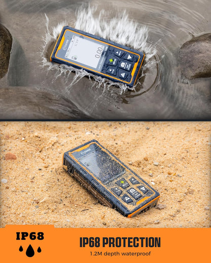 120M laserafstandsmeter, CIGMAN afstandsmeter met camera, 4x zoom camera positie laserafstandsmeter, LCD display laser meetapparaat, IP65, 16 meetmodi voor gebruik buitenshuis, (CD-120G)Geachte klant