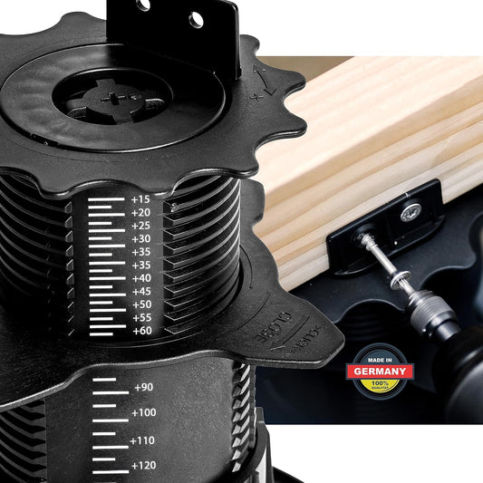 Plaatlager/stellager in hoogte verstelbaar 18-36 mm (maat M) - planksteun - | 36 stuks)