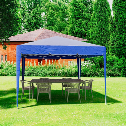 Opvouwbaar paviljoen, 3 x 3 m, waterdicht, met 4 gewichtzakken en transporttas, harmonicasluiting voor beurzen, camping, outdoor, zwembad, frame van staal, afdekking 160 g/m² (blauw)