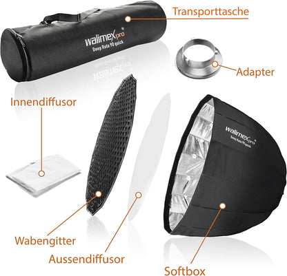 Walimex Pro 22586 22586 Softbox (Ø x H) 900 mm x 180 mm 1 st.
