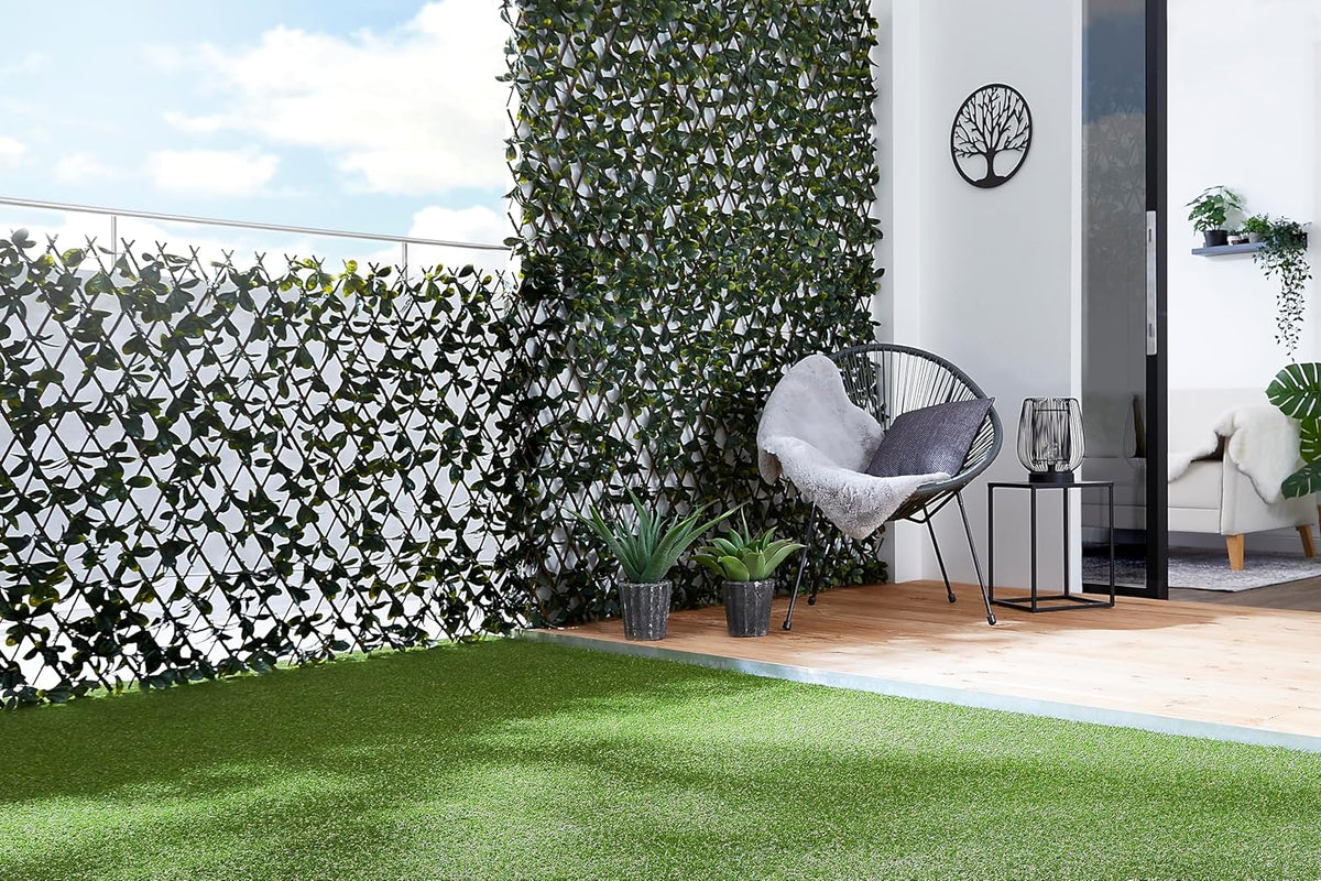Bayberry decoratieve weerbestendige inkijkbescherming voor tuin en balkon - in grootte verstelbaar en geluidsisolerend 100 x 200 cm