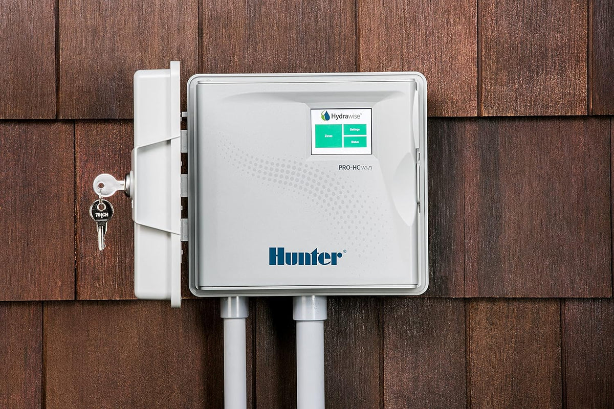 Hunter PHC1201 controller, 12 stations sproeicomputer, wit, 23,00 x 25,00 x 10,00 cm