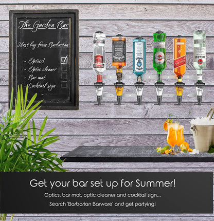 Barbarian 4/6 Bottle Optics for Spirits - Bar Butler 25ml Shot Meetbeugel Alcohol Wijn Ondersteboven Drink Dispenser Home bar Garage Man grot 6 Bottle
