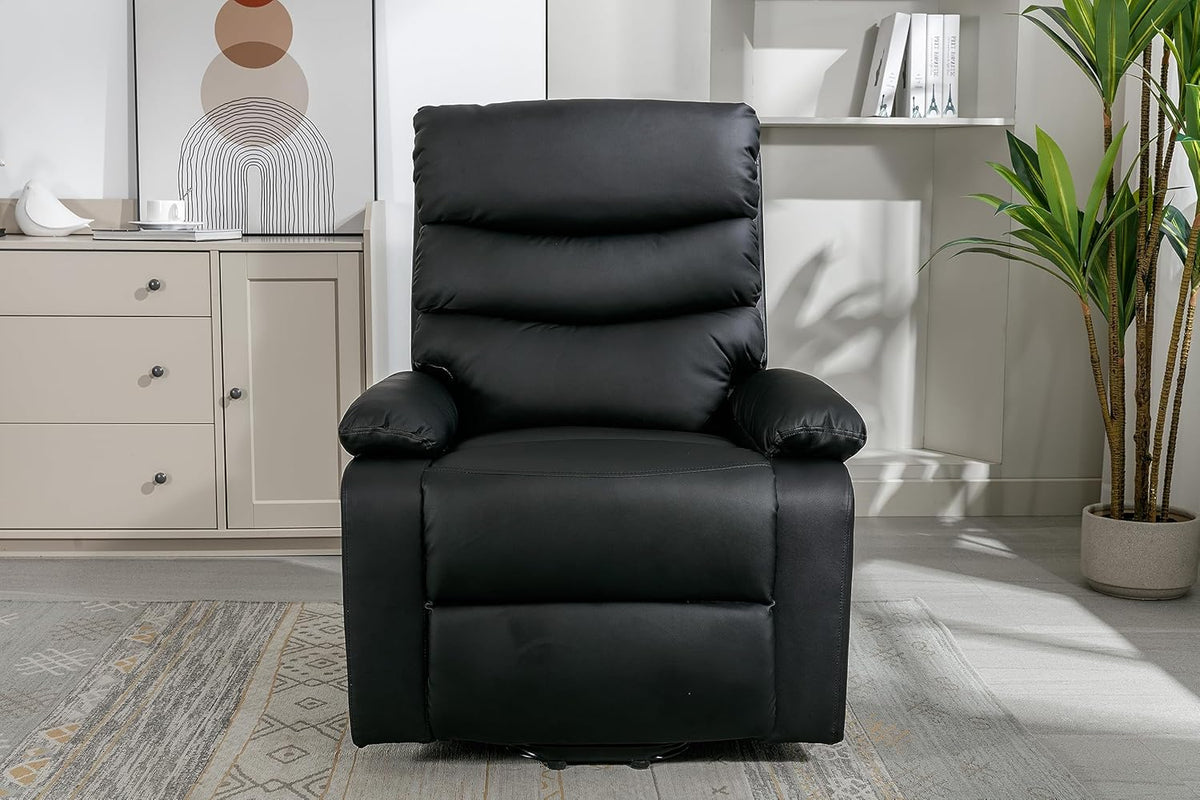 ASTAN HOGAR Ceci AH-AR10530NG Relaxstoel met zelfhulpfunctie, elektrisch liggen, massage en thermotherapie, zwart