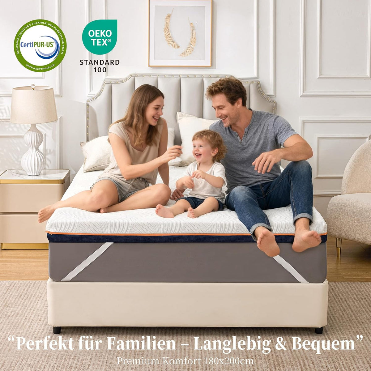 Topper 140x200 cm – Matrasbeschermer – Matrasonderlegger – Matrasverbeteraar – Matrasschuim – Memory Foam & Koudschuim – Orthopedisch Comfort – Ademend 3D-Mesh Overtrek