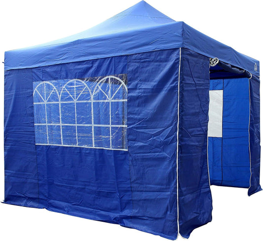 AllSeasonsGazebos 3M x 3M Waterdichte Gazebo Party Tent met Roestvrij Frame en Wiel Draagtas 3m x 3m Royal Blauw