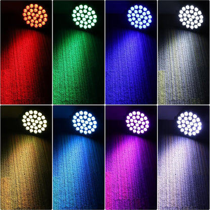 4 Pcs 216W LED Par Headlights, 27 x 8W RGBW LED Par Spotlight DMX Disco Light with Remote Control 6 Modes Effect Spot Party Light for DJ, Party, Show, Christmas, Halloween, Wedding - QUORE