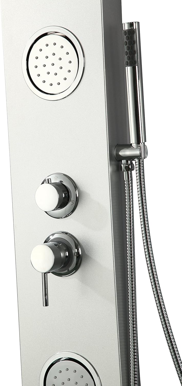 DP Bath - Douchepaneel met hydromassage, 1 stuks, zilver, A-51