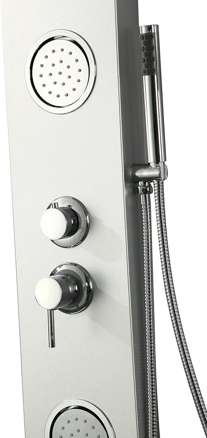 DP Bath - Douchepaneel met hydromassage, 1 stuks, zilver, A-51
