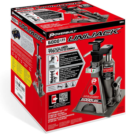 Hydraulische Fleskrik – Flessenkrik, Kriksteun, Autokrik, Jackstand – 3 Ton – Geïntegreerde Ratelvergrendeling – Brede Basis En Hefbereik 11 Tot 21 Inch