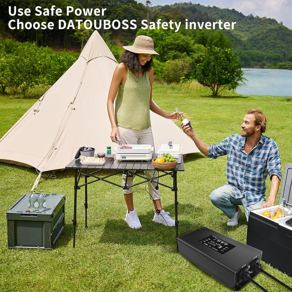 <font dir="auto" style="vertical-align: inherit;"><font dir="auto" style="vertical-align: inherit;">        DATOUBOSS 12V to 230V Pure Sine Wave Power Inverter 2000W/4000W with LCD EU Sockets, 2xUSB, QC3.0 Port, Type-C, 12V 230V Power Converters for Cars,