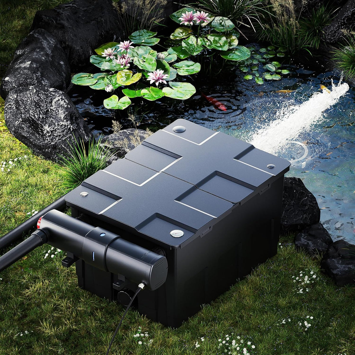SunSun vijverfilterset voor 60.000 l met UVC 72 W, NEO10000 pomp 80 W