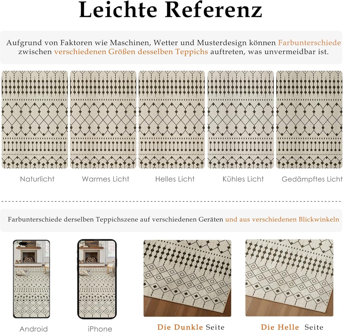 PureCozy Jute Look Woonkamer Tapijt 300x400cm Zwart Beige Antislip Wasbaar Binnen Buiten Vloerkleed Slaapkamer Kinderkamer Kantoor Vloerkleden Balkon Patio Tuin Groot Carpet