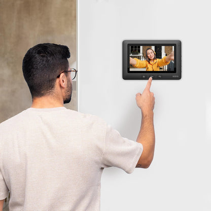 Eura VDP-45A3-TY Alpha+ TUYA WiFi Video deurintercomsysteem 4-draads 7 inch kleurenmonitor zwart