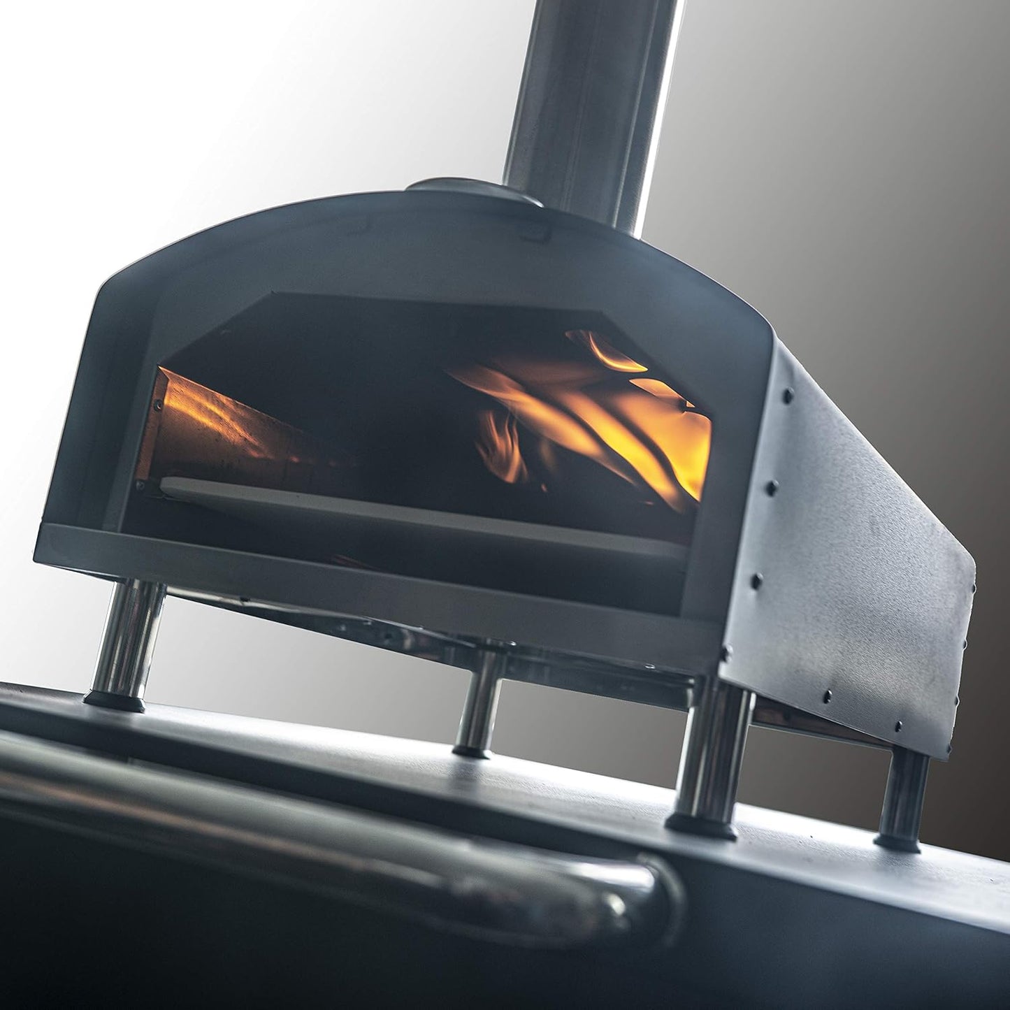 ACTIVA Pellet Pizzasoven, pelletkachel, grill, grilloven voor het bakken van pizza, houtskool pizzagrill