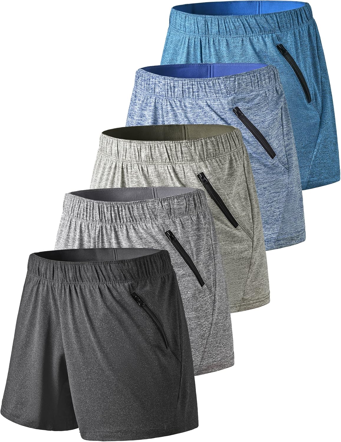 Liberty Imports dames Yoga-Short 5-inch Yoga Training Shorts With Zipper Pockets