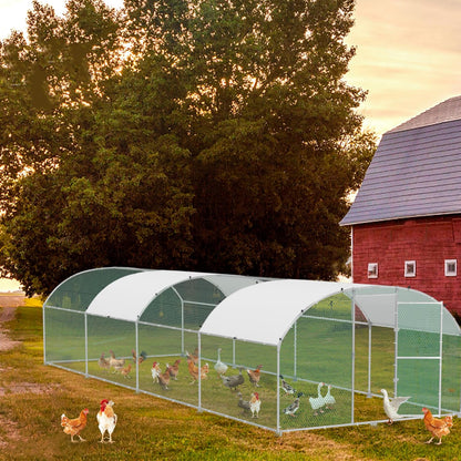 Kippenhok – Kippenren – Pluimveehok – Dierenren – Buitenren – Verzinkt Stalen Frame – Groot Formaat 300 x 800 x 185 cm