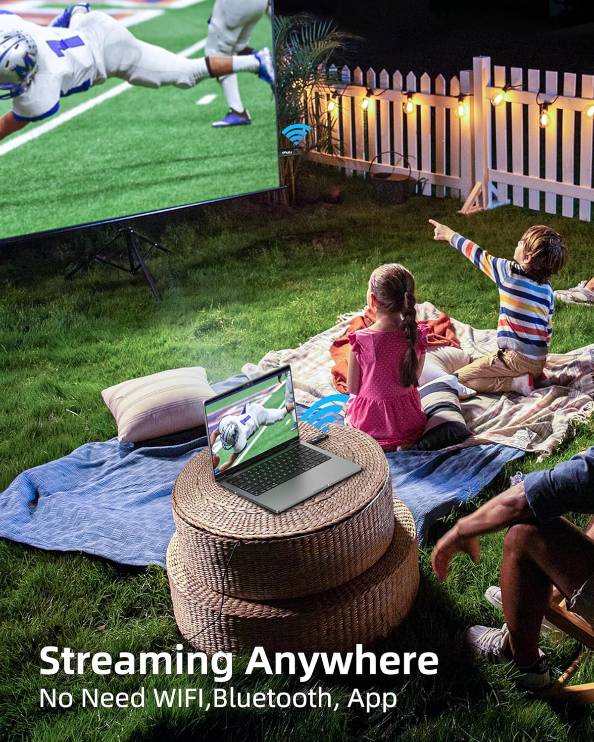 Draadloze HDMI-zender en ontvanger, draagbare draadloze HDMI-extender, 30 m/98 voet, draadloze video- en audio-uitbreiding Plug and Play voor streaming op de monitor