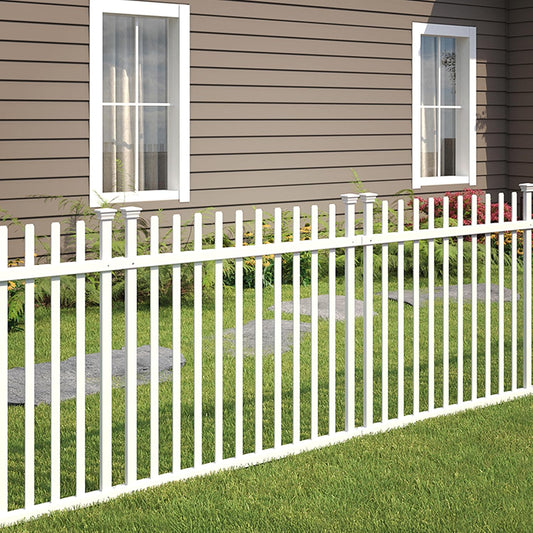 Zippity Outdoor Products ZP19057 Burbank No Dig Vinyl Fence 44" B x 41" H, Wit