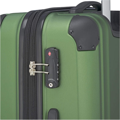 Travelite Koffer met 4 wielen L met TSA-slot+uitbreidingsvouw, bagageserie CITY: robuuste hardshell trolley met krasbestendig oppervlak, 073049-80, 77 cm, 113 liter (uitbreidbaar tot 124 L), groen