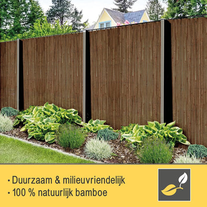 Bamboe Privacyscherm Donkerbruin 200 x 600 cm – Bamboemat – Tuinscherm – Balkonscherm – Inkijkbescherming – 100% Natuurlijk Bamboe – Weerbestendig ĸ
