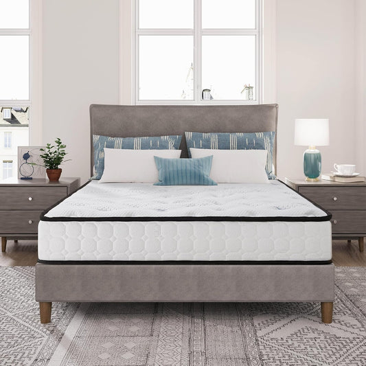 Ego Home Pocketveringmatras, 140 x 200 cm, hoogte 22 cm, ergonomisch, 7 zones, pocketveringmatras met comfortschuim en microvezelovertrek, hardheidsgraad H3 matras, Oeko-Tex-gecertificeerd