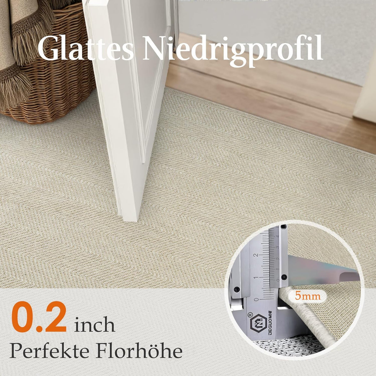 PureCozy Jute Look Woonkamer Tapijt 300x400cm Lichtbruin Groot Vloerkleden Antislip Wasbaar Binnen Buiten Vloerkleed Slaapkamer Kantoor Ontspanningsruimte Carpet Balkon Patio Tuin Rug
