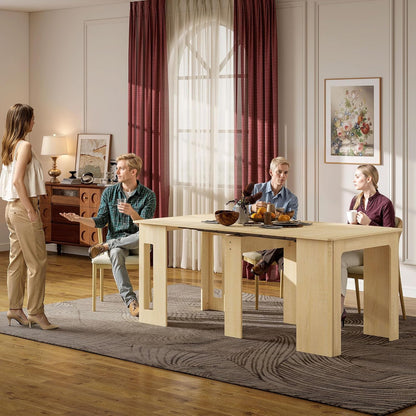 Uittrekbare Eettafel – Uitklapbare Tafel – Keukentafel – Eetkamertafel – Moderne Dining Table – Verstelbaar 60-180 cm – Natuurlijke Houtlook