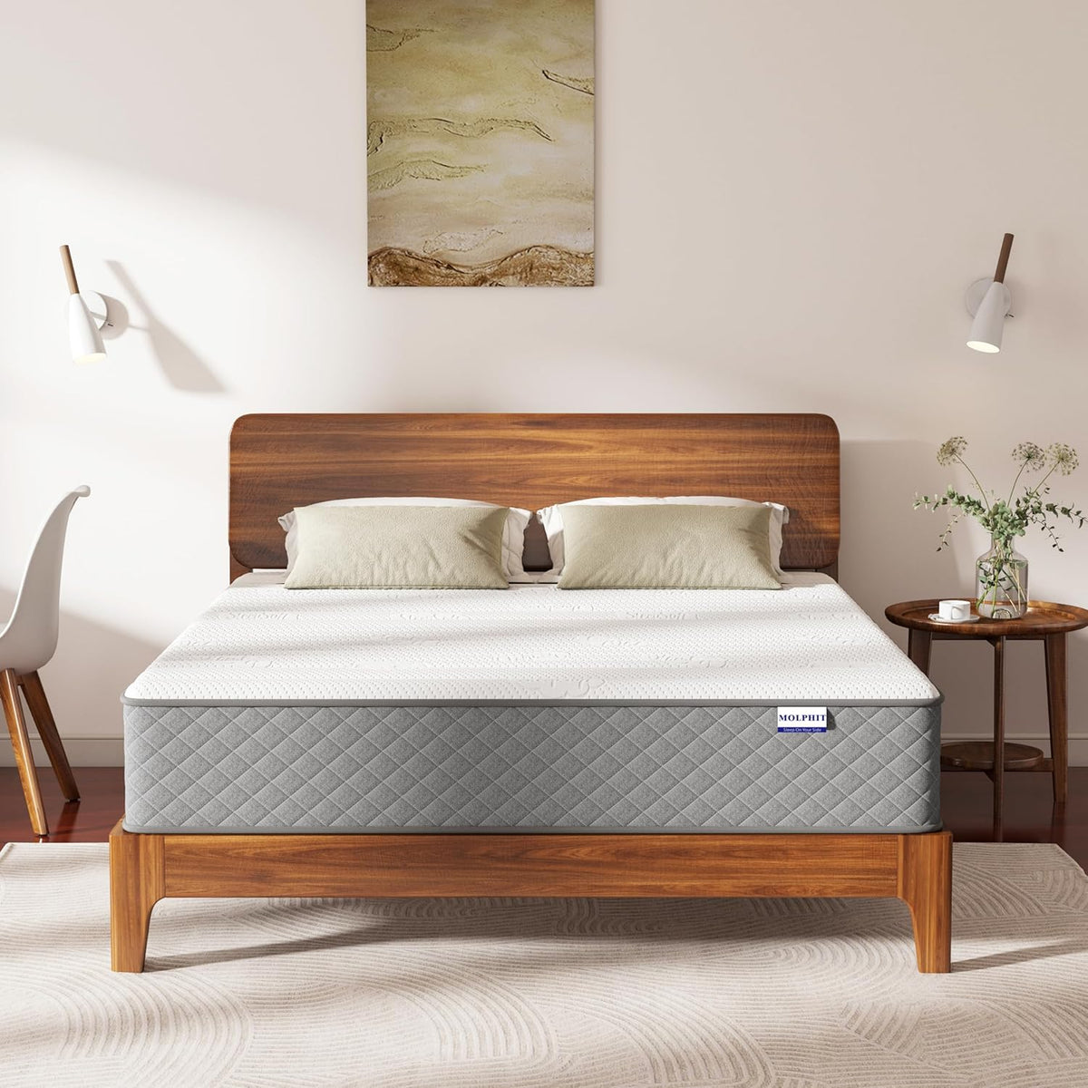 Small Double Matras Hybride Pocket Spring Memory Foam matras Duurzaam en Huidvriendelijk Individueel Verpakt Spoel Matras Klein Dubbel Bed Medium Stevig 120 x 200 x 25 cm