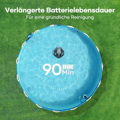 Zwembadrobot – Zwembadreiniger – Zwembadstofzuiger – Pool Cleaner – Draadloze Zwembadrobot – Automatisch Parkeren – 90 Minuten Werkduur – Geschikt Voor Zwembaden Tot 80 m²