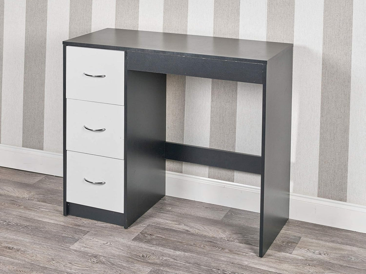 URBNLIVING 3 drawer wooden bedroom sideboard table - QUORE