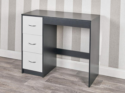 URBNLIVING 3 drawer wooden bedroom sideboard table - QUORE
