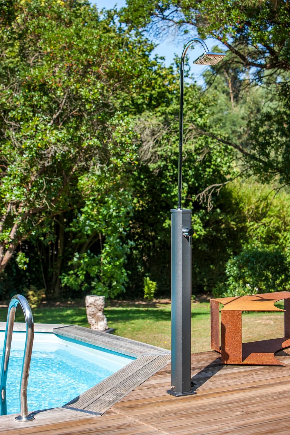 Gre SSAL18 Aluminium tuin zonnedouche met 18 l tank, bestaande uit twee delen