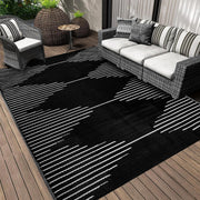 Buiten Vloerkleed - Buitenkleden - Buitentapijt - Opvouwbaar - UV-bestendig - Waterdicht - Buitenmatten - voor Buiten - Balkon - Strand - Picknick -Terras - Rechthoekig - 270 x 365 cm - Zwart