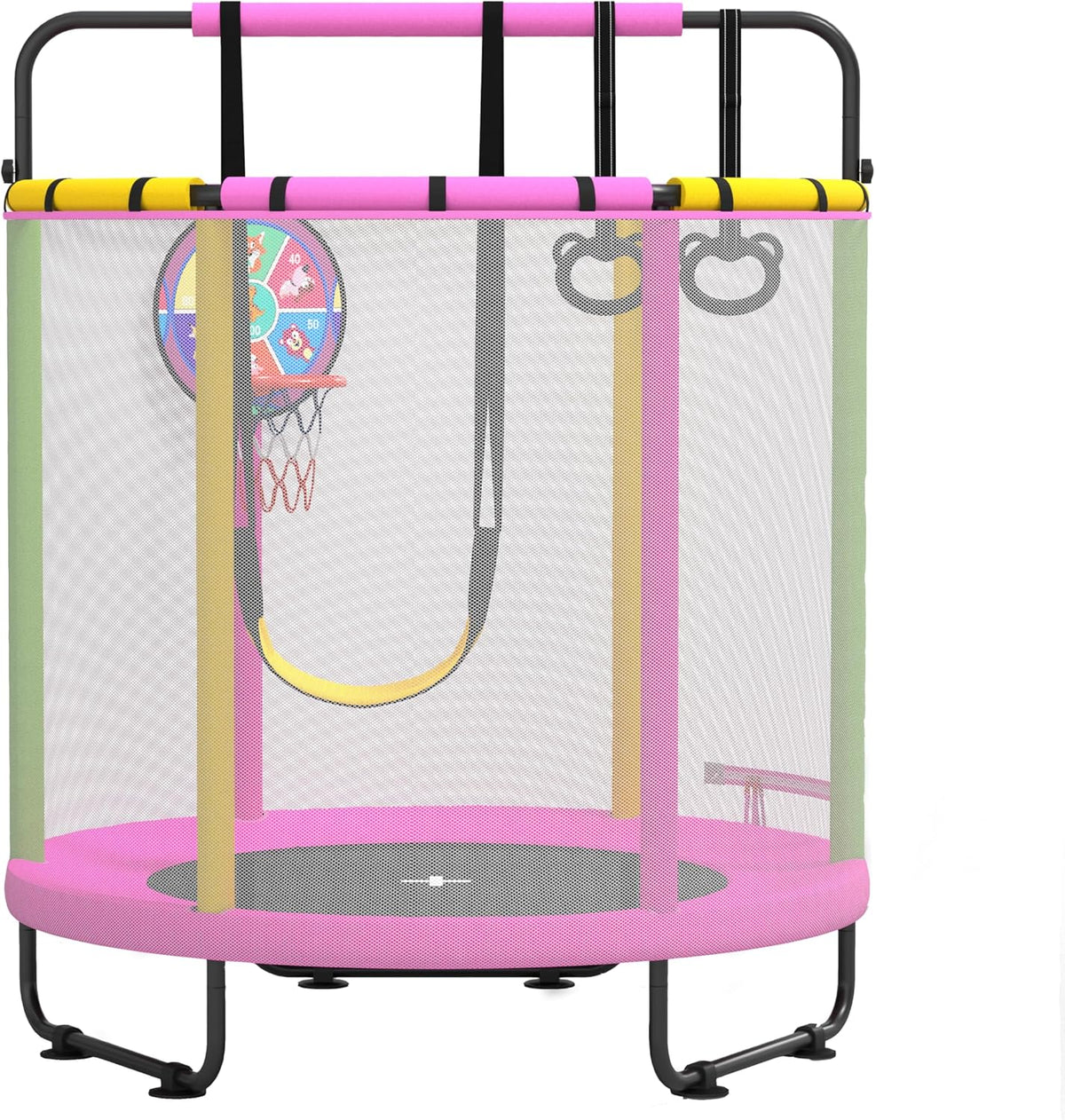 Trampoline voor kinderen, verstelbare baby peuter trampoline met basketbalring, indoor outdoor peuter trampolines, geschikt voor verjaardagscadeaus