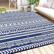 Buiten Vloerkleed - Buitenkleden - Buitentapijt - Opvouwbaar - UV-bestendig - Waterdicht - Omkeerbaar - Buitenmatten - voor Buiten - Balkon - Strand - Picknick -Terras - Rechthoekig - 240 x 300 cm - Blauw