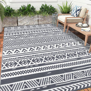 Buiten Vloerkleed - Buitenkleden - Buitentapijt - Opvouwbaar - UV-bestendig - Waterdicht - Omkeerbaar - Buitenmatten - voor Buiten - Balkon - Strand - Picknick -Terras - Rechthoekig - 240 x 300 cm - Grijs