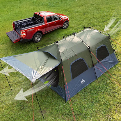 Night Cat Grote familietent voor 8 personen: instant cabinetent waterdicht voor camping glamping in park tuin