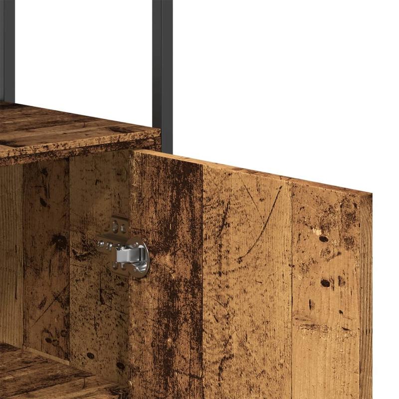 Simple Sideboard, Spacious Storage Cabinet with Display Shelf, Suitable for Kitchen, Living Room, Stylish Furniture, Provides Additional Storage Space And Home Decoration, Ensures Safety. Dresser 70X30X80 Cm Worked Old Wood W