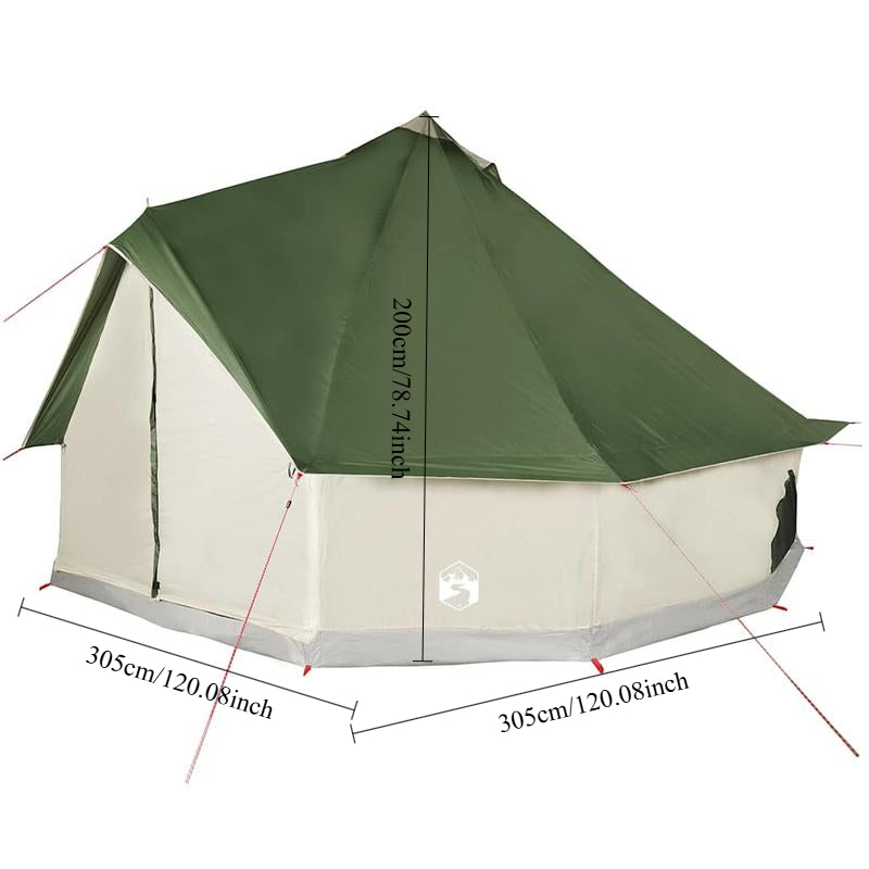 Familietent – Kampeertent – Tipitent – Tunneltent – Festivaltent – Waterdicht Polyester – Snel Opgezet Voor 6 Personen