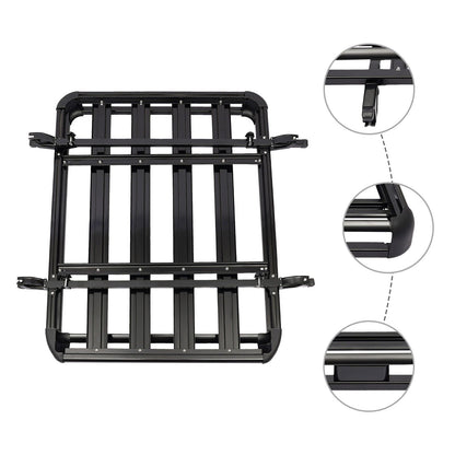 Dakdrager – Dakrek – Dakkofferdrager – Bagagedrager – Autodakdrager – Stevig Aluminium – 127 cm Lengte – 68 kg Draagvermogen