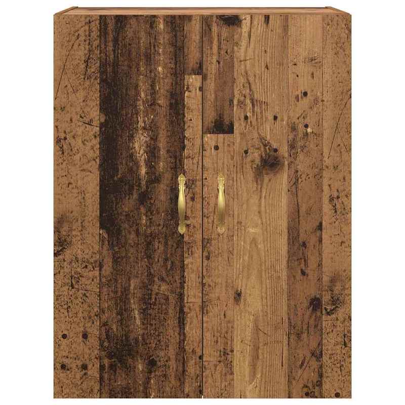 Wandkast – Muurkast – Opbergkast – Hangkast – Houten Kast – Bruin – Duurzaam Hardhout – 69,5 x 34 x 90 cm