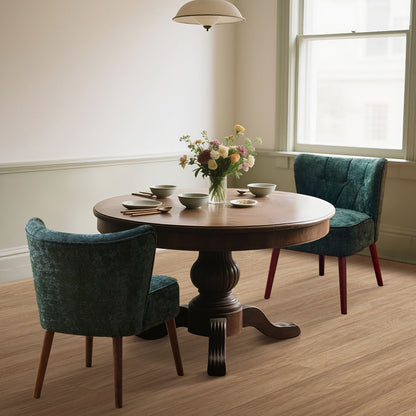 Velvet Fauteuil – Relaxstoel – Zitzetel – Leunstoel – Wingbackstoel – Groen – Memory Foam Zitkussen – Stabiele Rubberhouten Poten