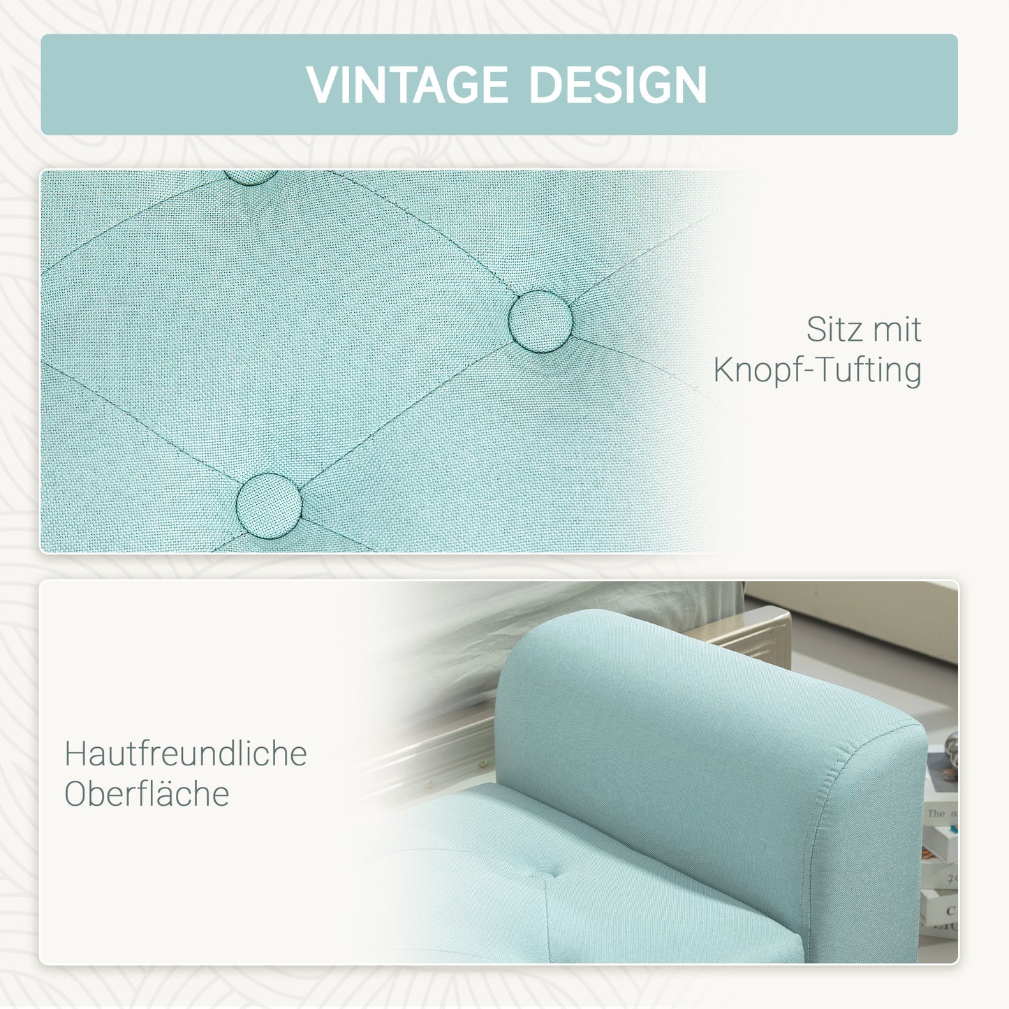 Opbergbank – Opbergbankje – Zitbank Met Opbergruimte – Halbank – Opbergkist – Rubbenhout Frame – Linnen Look Bekleding – 116x44x58 cm – Draagvermogen 130 kg