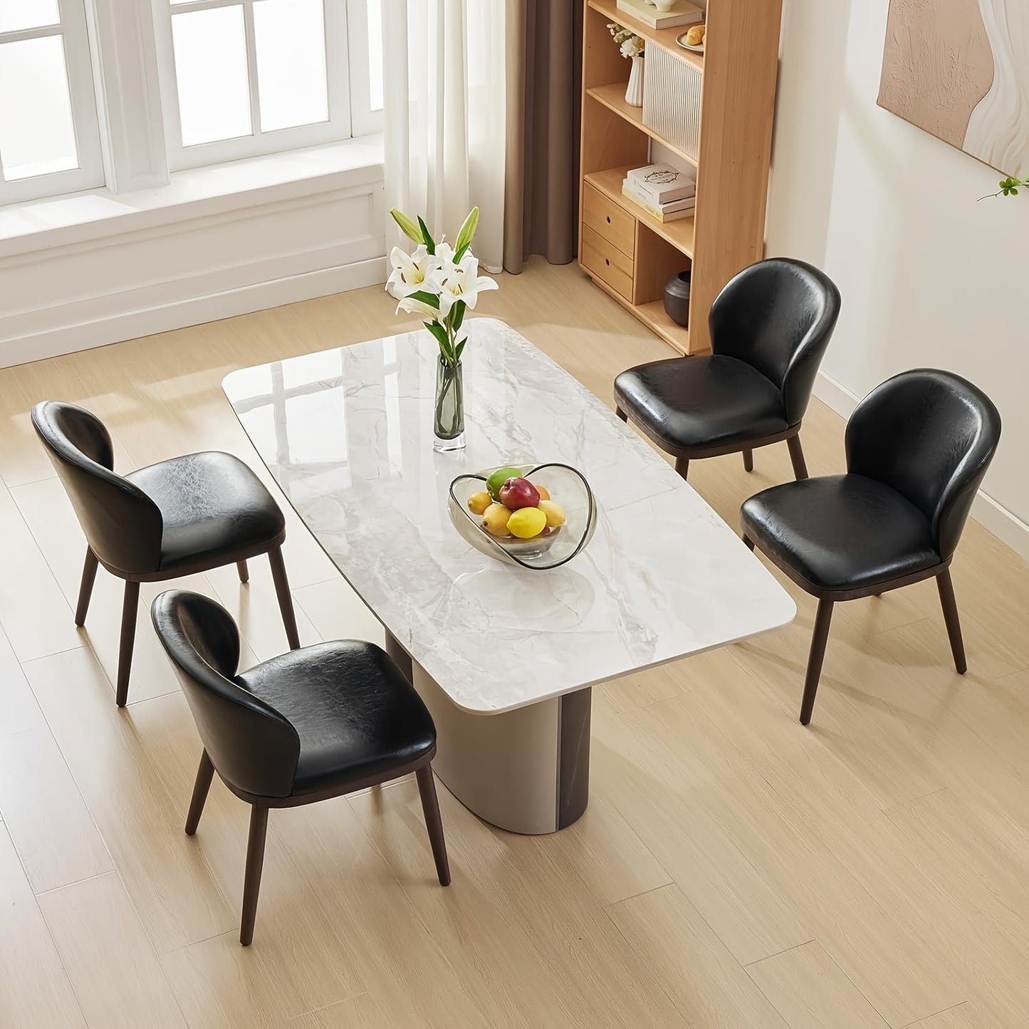 Eetkamerstoelen – Stoelen – Stoelset – Design Stoelen – Dining Chair Set – Scandinavisch Design – Ergonomische Rugleuning – Massief Beukenhout Pootsysteem