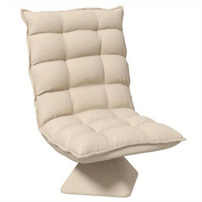 Relaxing reading chair, swivel, linen look, 62cm x 70cm x 95cm, beige, Cozy Armchair, Home Library Chair, Classic Design, Modern Classic, Quality Upholstery, Durable Construction, Reclining Chair, Lounge Chair, Small Space Li