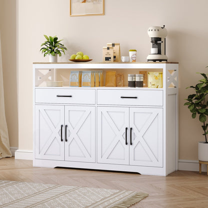 Dressoir – Opbergkast – Buffetkast – Ladekast – Keukenkast – 140x40x105 cm – MDF & Spaanplaat – Verstelbare Legplanken