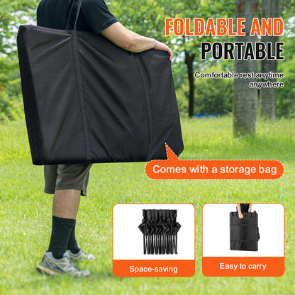Campingbank – Inklapbare Sportbank – Outdoor Bankje – Klapstoel – Teambank – 8 Persoons – Lichtgewicht Met Rugleuning – Stevig 600D Oxford Polyester
