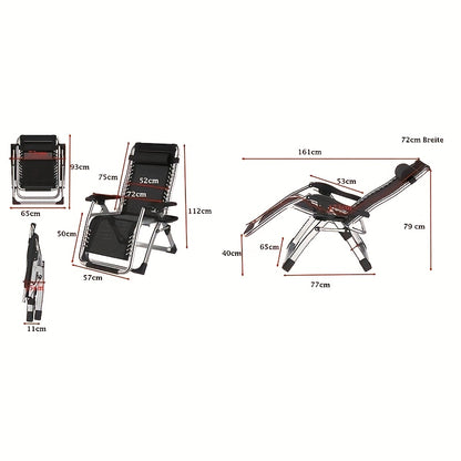 Foldable Lounge Chair, Reclining Sun Lounger For Garden With Headrest, Garden Lounge Chair With Drink Holder, Sun Chair, Weight Capacity 200 Kg, Foldable Garden Lounge Chair For Garden, Beach, Pool, And Balcony